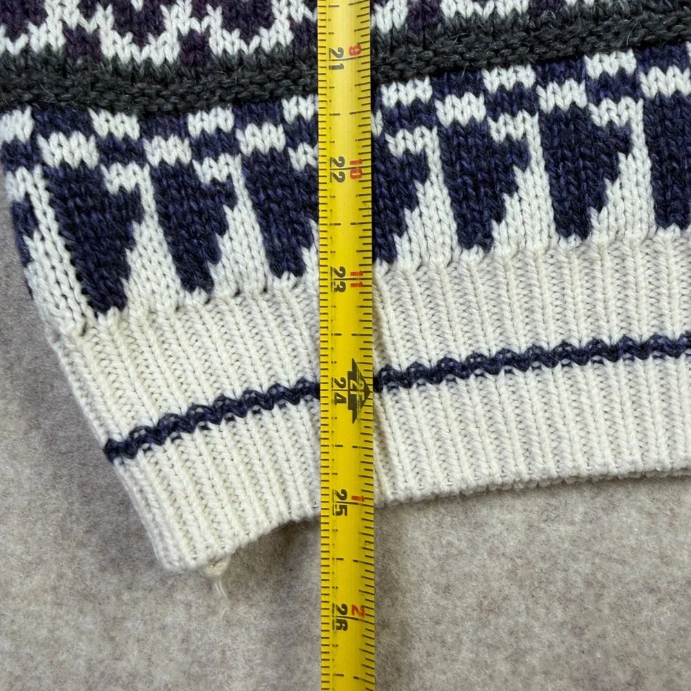 Elliott Bay Vintage Fair Isle Knit Sweater Mens Medium Mohair Blend Geometric